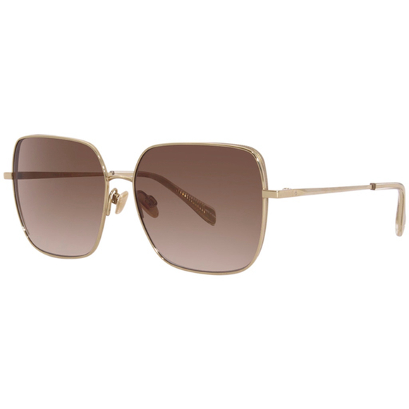 NWOT Rag & Bone WOMEN’S RNB1054/G/S Aviator Sunglasses Gold Brown Gradient - Picture 2 of 7